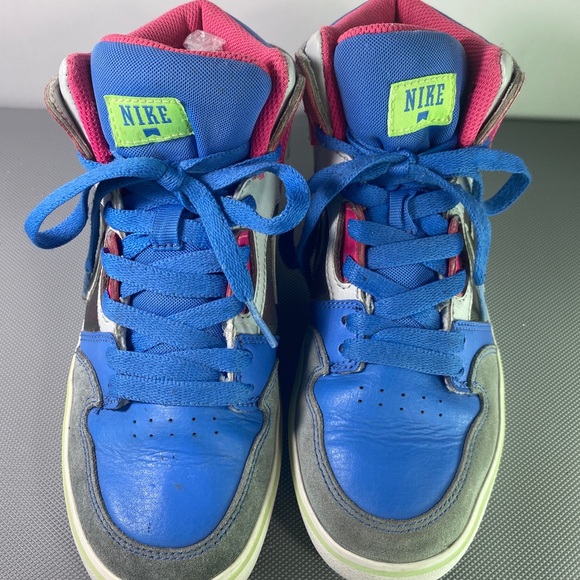 NIKE Ruckus 2 High LR,Skateboard Shoes, Gray - Grau (Grey/Blue/Orange) Size 5 Y - Picture 3 of 6